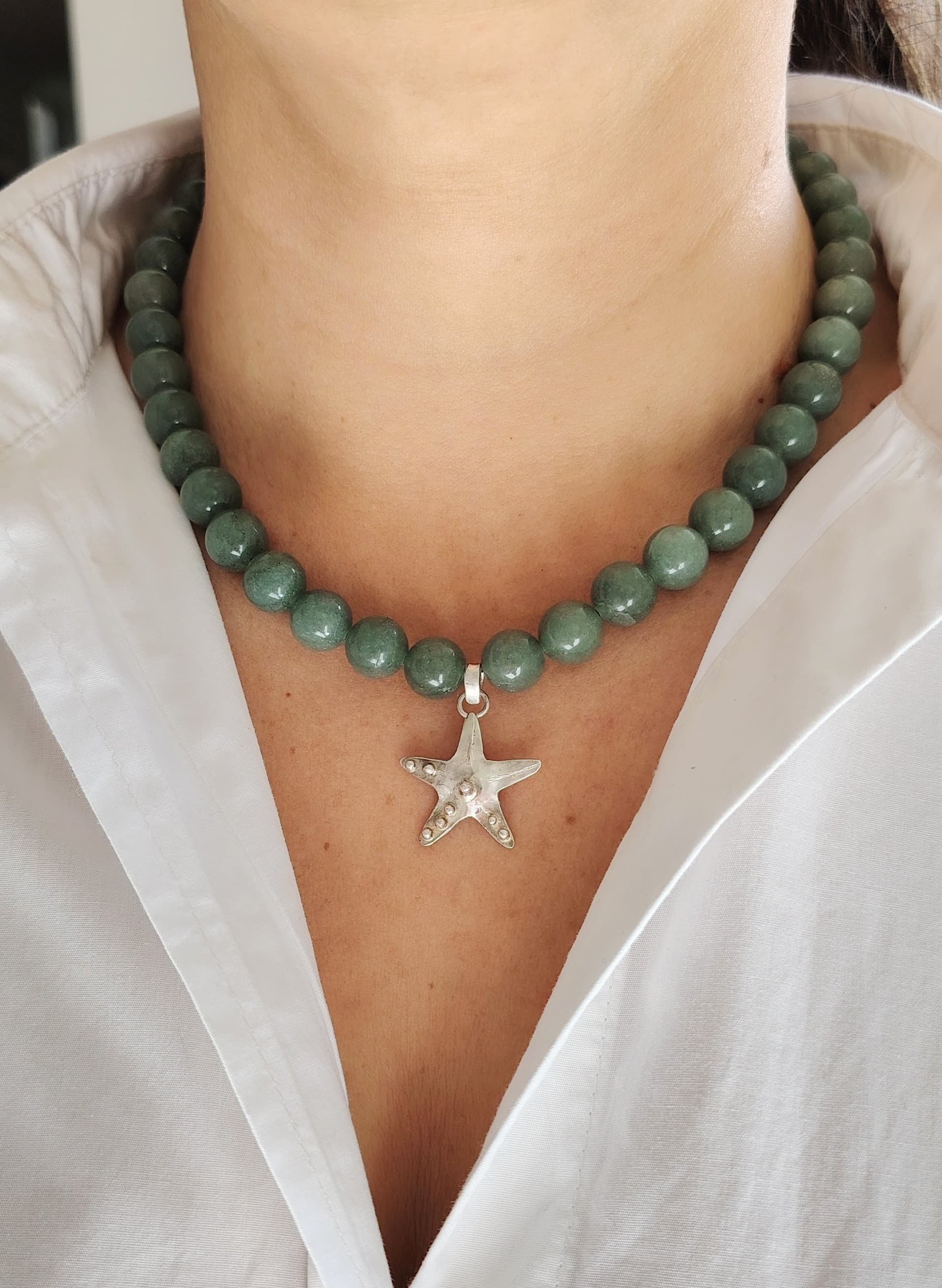 Collar Jade Estrella de Mar vista alternativa