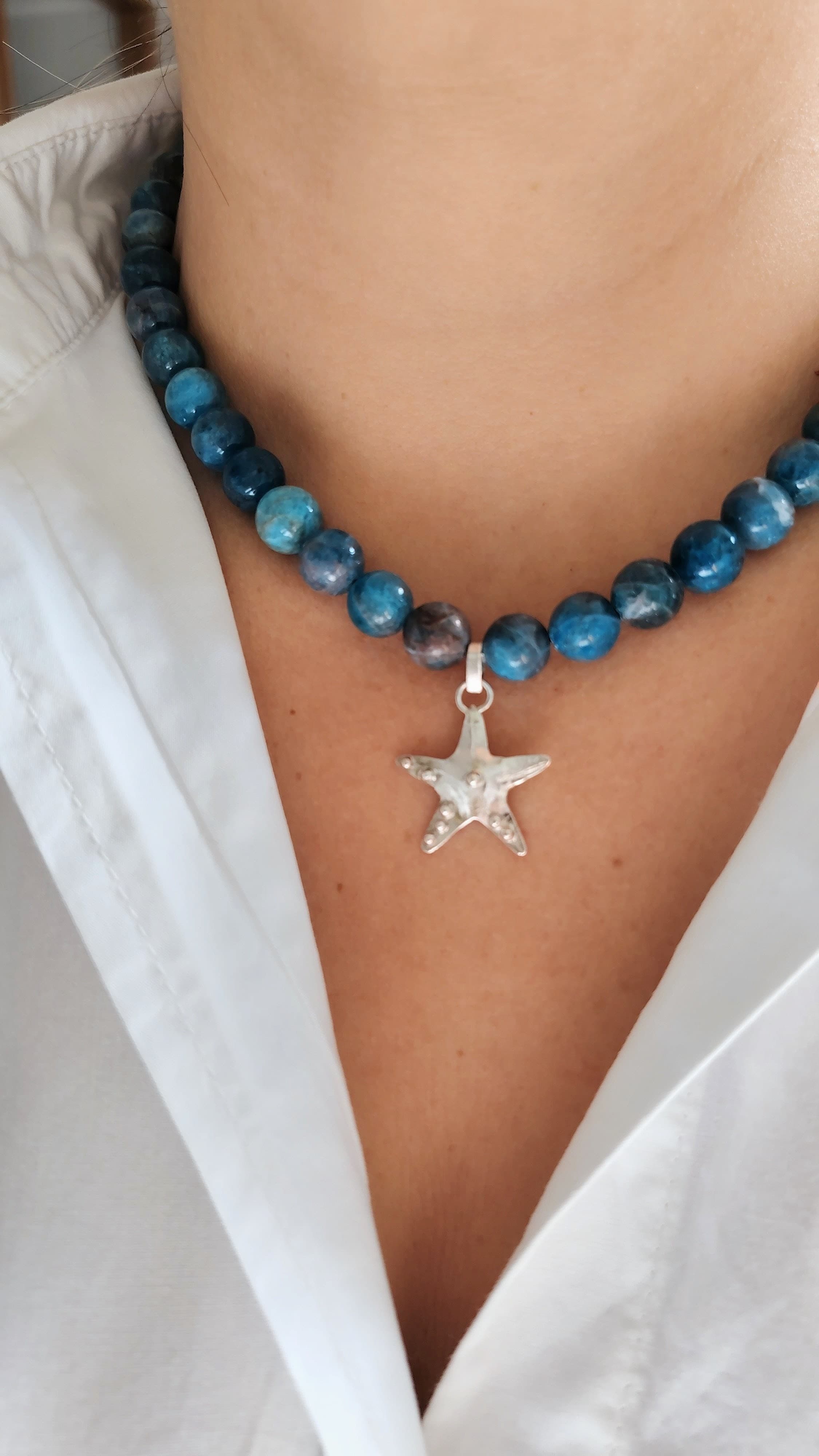 Collar Apatita Estrella de Mar