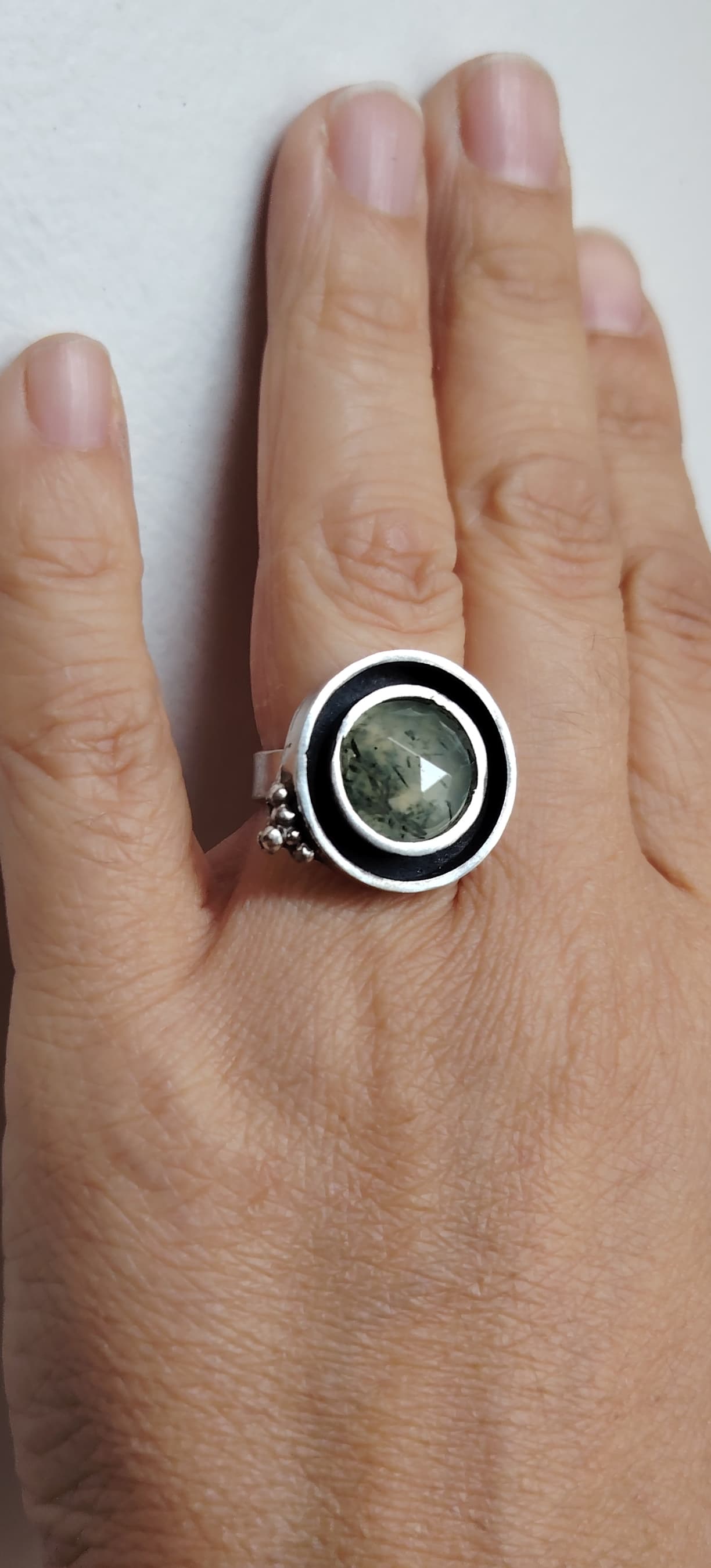 Anillo Órbita Prehnita  vista 2