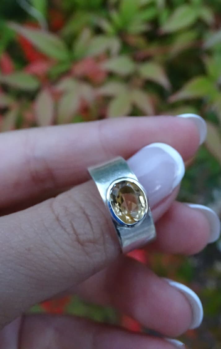 Anillo Citrino Ovalado vista 2