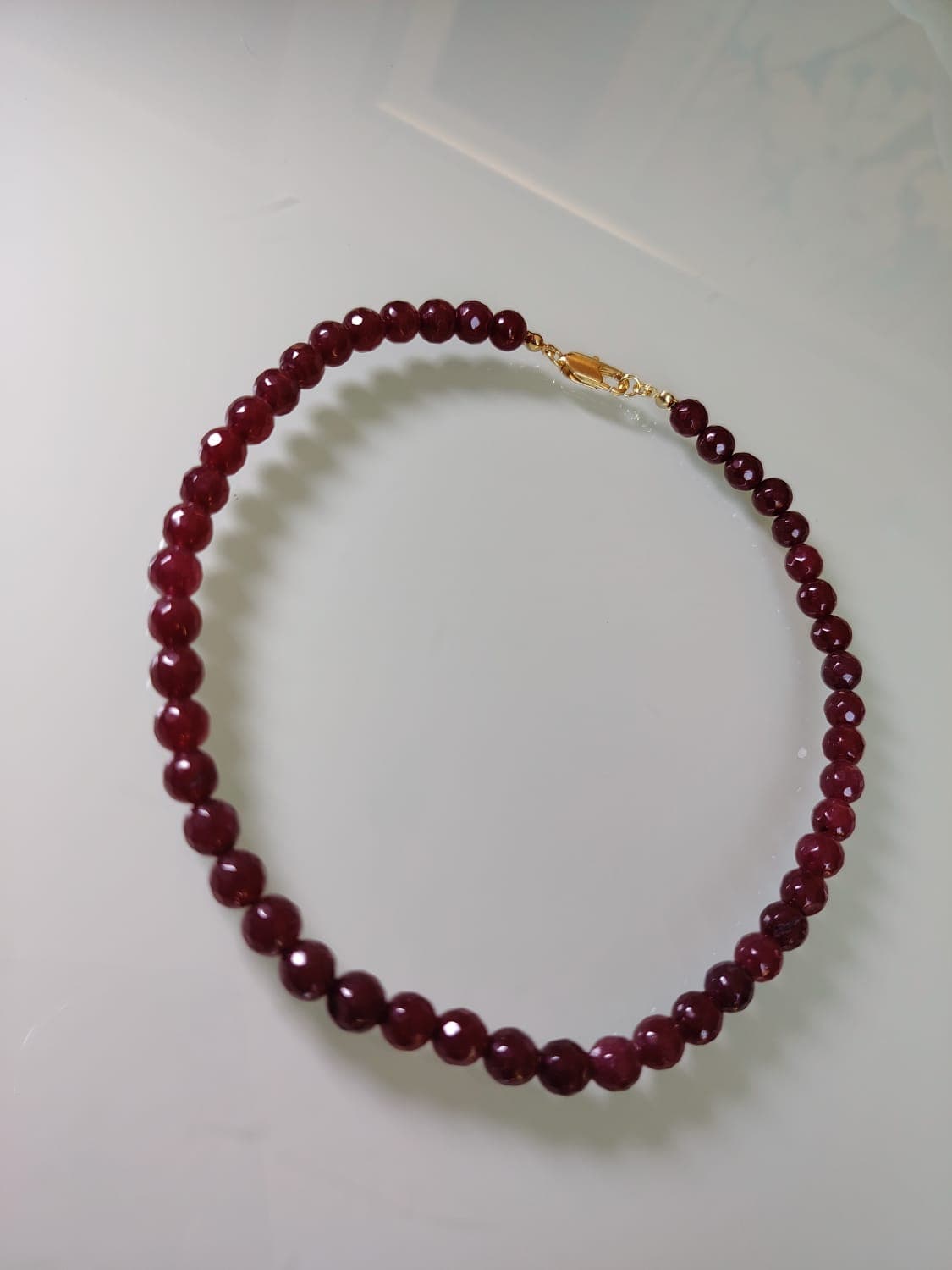 Collar Cuarzo Burdeo