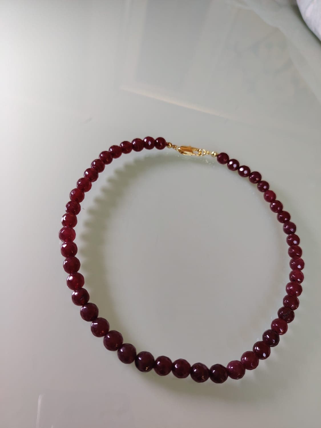 Collar Cuarzo Burdeo vista 2