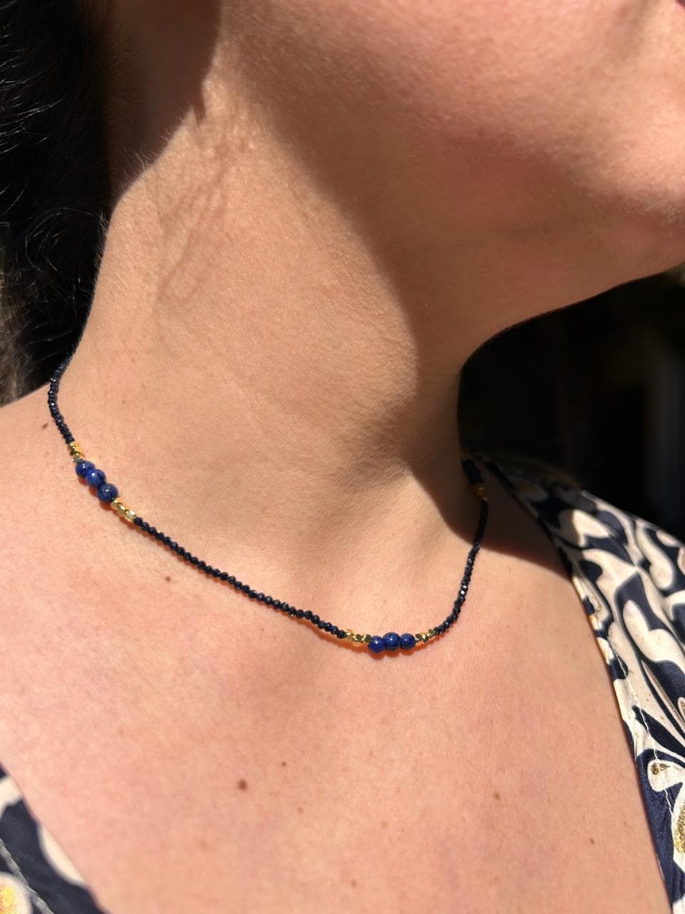 Collar Mini Cuarzo Azul vista 2