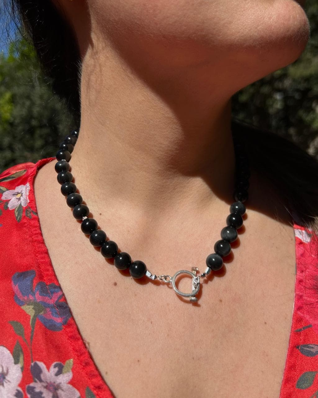 Collar Obsidiana Negra