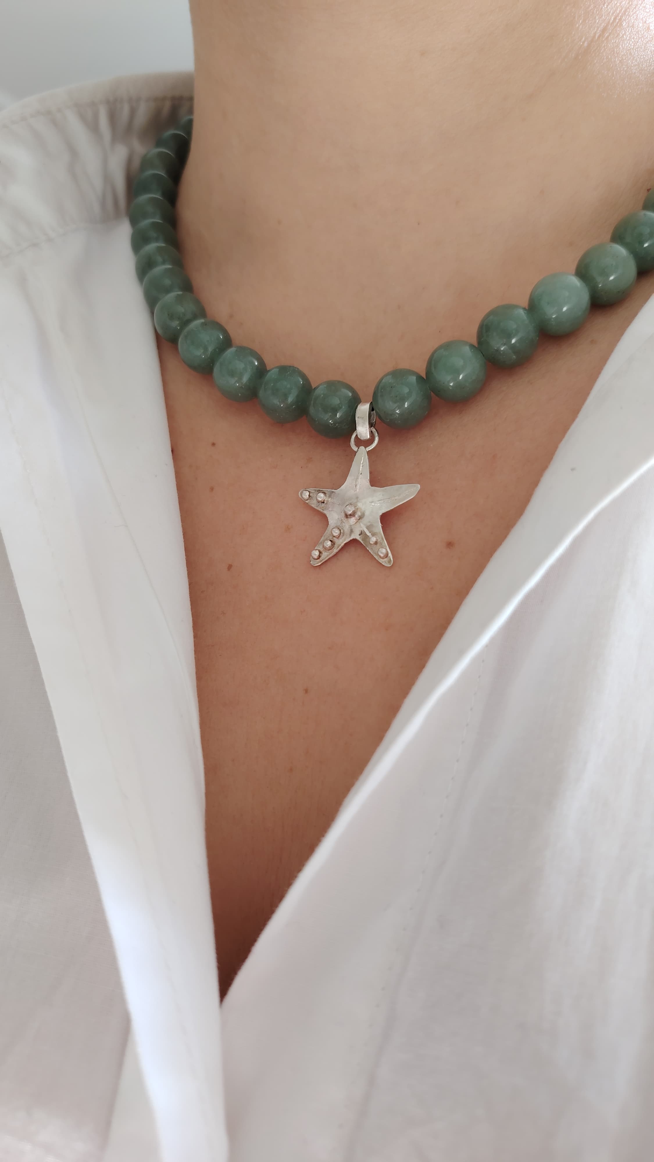 Collar Jade Estrella de Mar vista 3
