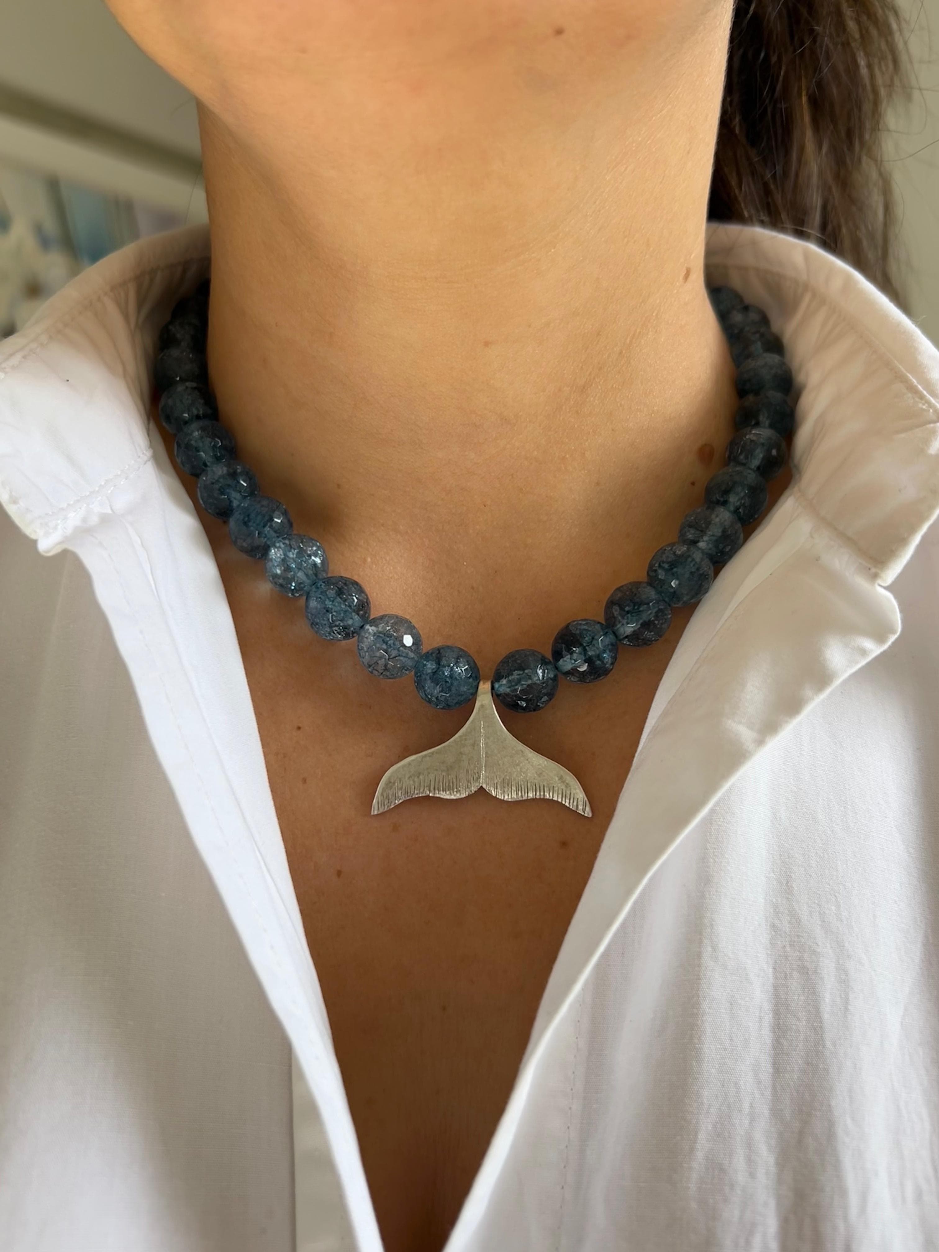 Collar Cianita y Cola de Sirena vista 3